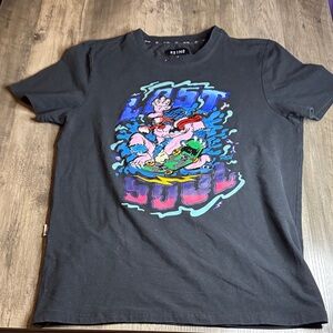 Black Graphic Tee for Men